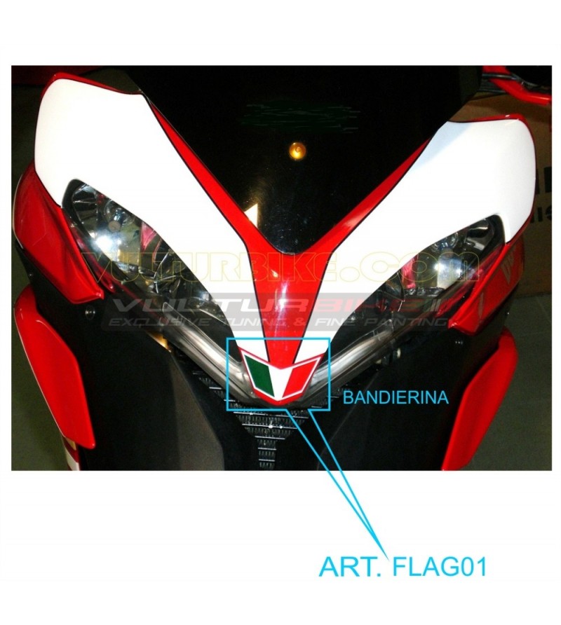 Kit di adesivi tricolore italia bandiera italiana auto moto barca casco bici