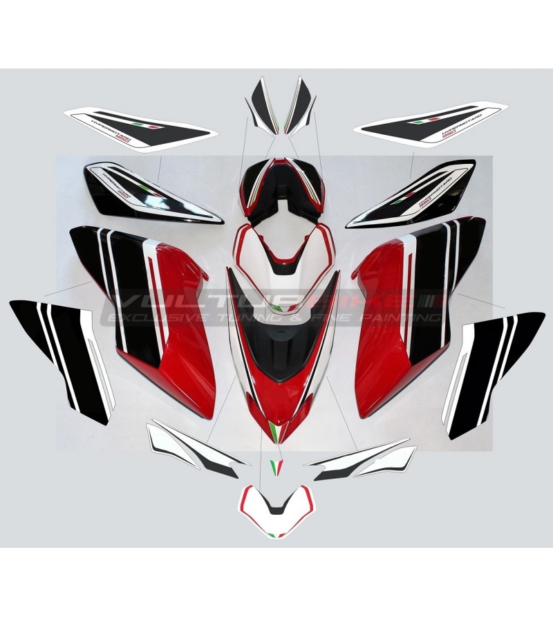 Kit completo de pegatinas diseño Aruba Team - Ducati Hypermotard 950