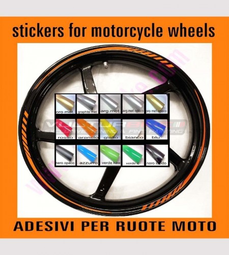 14 universal stickers for motorcycle's wheels