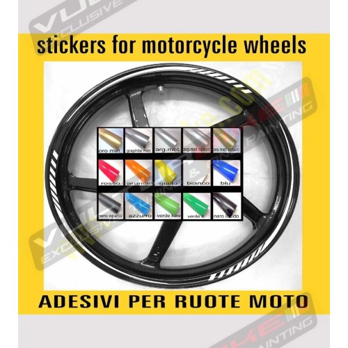 14 universal stickers for motorcycles wheels 