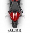Stickers for single-seater tail cover strip model - New Ducati Monster 937 
