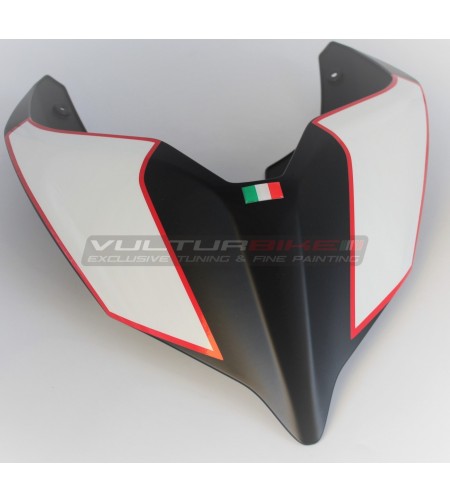 Weiße Aufkleber Kit mit rotem Rand für Schwanz - Ducati Panigale / Streetfighter