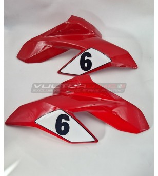 White black stickers kit for side panels - Ducati Streetfighter V4 / V4S