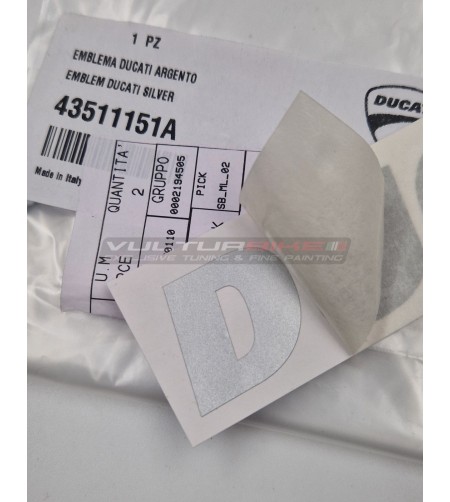 Décalcomanie originale DUCATI - mm.160 x 29 (Argent) 