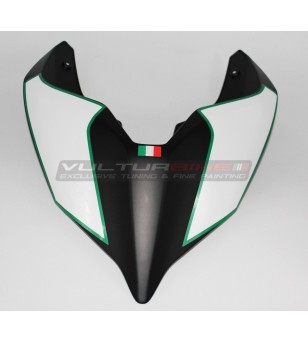 White stickers kit with green border for tail - Ducati Panigale / Streetfighter