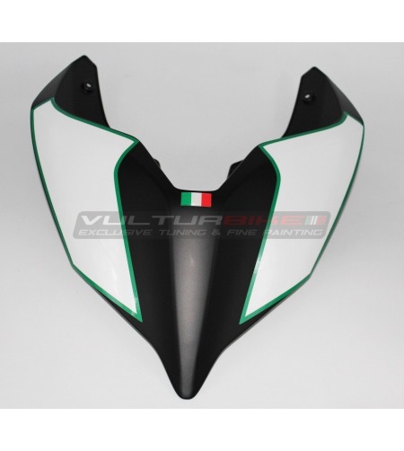 Weißes Aufkleberset mit grünem Rand für Schwanz - Ducati Panigale / Streetfighter