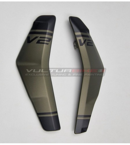 Original radiator covers Customized storm green - Ducati Streetfighter V2