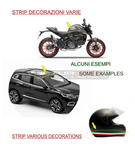 Kit d’autocollants - bandes tricolores pour diverses décorations 