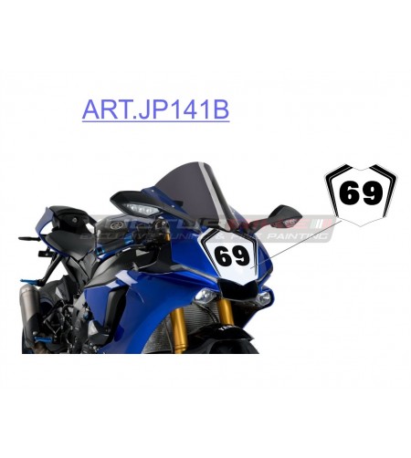 Adesivo portanumero per cupolino - Yamaha R1 2015 / 2019