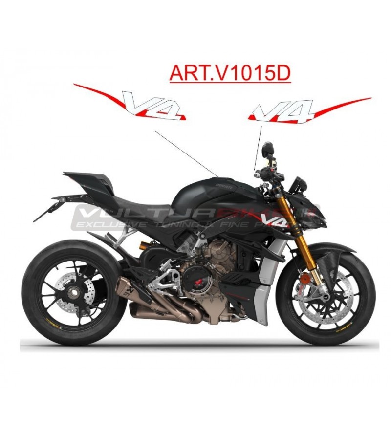 Autocollants latéraux carénages - Ducati Streetfighter V4 / V4S foncé