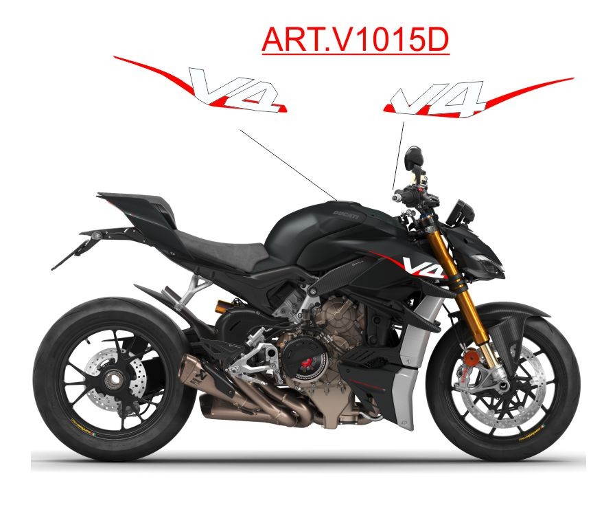 Stickers for side fairings - Ducati Streetfighter V4 / V4S dark