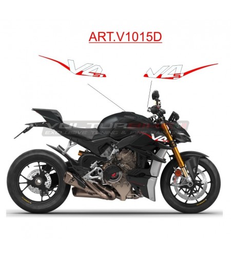 Aufkleber für Seitenverkleidungen - Ducati Streetfighter V4 / V4S dunkel 