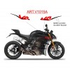 Adesivi rosso-nero per carene laterali - Ducati Streetfighter V4 / V4S 
