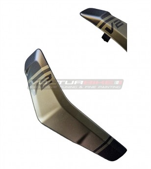 Custom Carbon Radiator Covers for Ducati Streetfighter V2 Storm Green