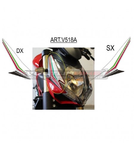 Autocollants tricolores pour bulle - Ducati Streetfighter 848 / 1098