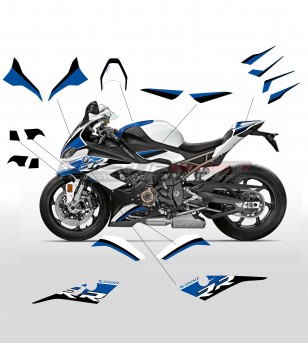 Complete black and blue decals' kit - BMW S1000RR 2019 / 2021