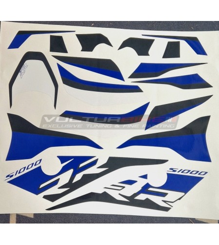 Kit autocollants noir et bleu complet - BMW S1000RR 2019 / 2021