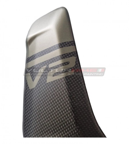 Custom Carbon Kühlerabdeckung Storm Green - Ducati Streetfighter V2