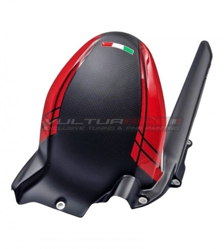 Parafango posteriore carbonio personalizzato con paracatena - Ducati Multistrada V4 / Rally