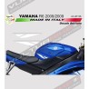 Autocollants de réservoir/graphite blancs - Yamaha R6 
