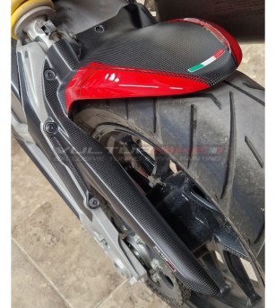 Custom carbon rear fender with chain guard - Ducati Multistrada V4 / Rally