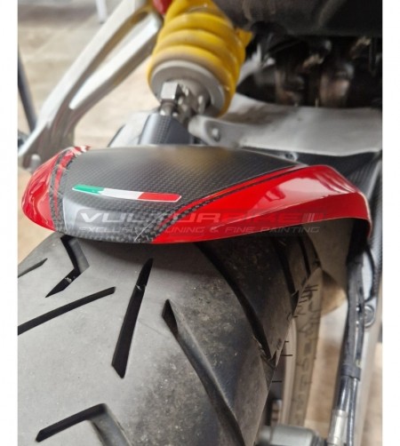 Garde-boue arrière en carbone personnalisé avec garde-chaîne - Ducati Multistrada V4 / Rallye