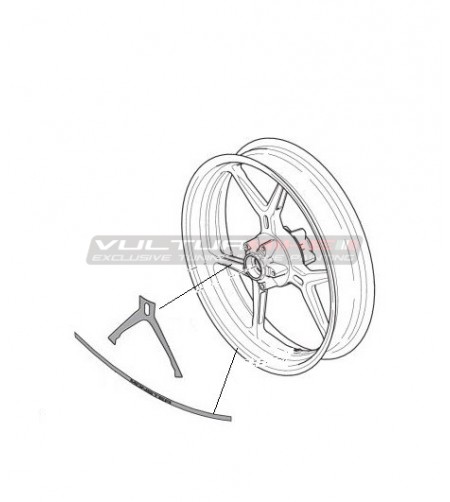 Decalcomanie originali ruota anteriore Ducati Monster 1200S