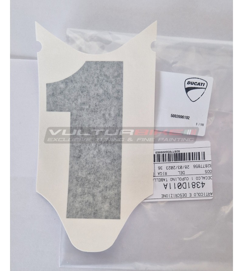 Sticker Number 1 Windscreen Ducati Panigale V4 916 Fogarty 25th anniversary