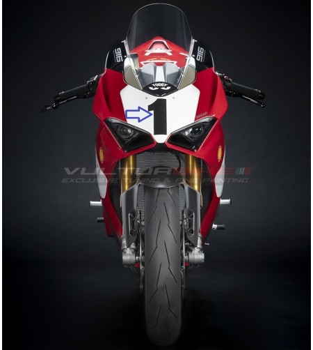 Autocollant numéro 1 bulle Ducati Panigale V4 916 Fogarty 25e anniversaire
