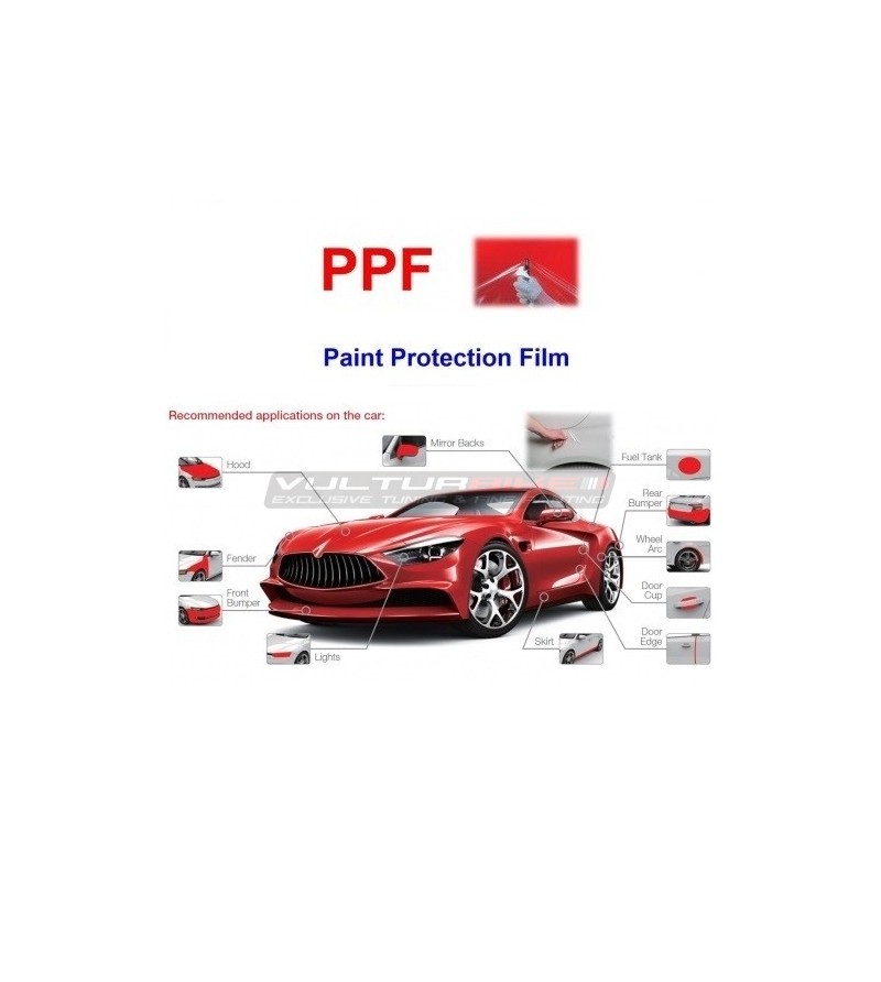Film de protection PPF brillant pour voiture - Auto-cicatrisant,  transparent, facile à installer