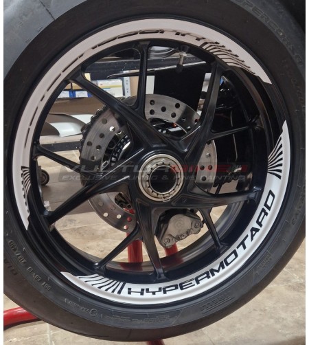 Stickers kit for wide-end wheels - Ducati Hypermotard