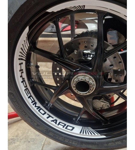 Stickers kit for wide-end wheels - Ducati Hypermotard 