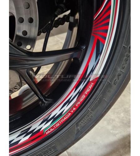 Sticker kit for Ducati Multistrada V4 Pikes Peak wheels