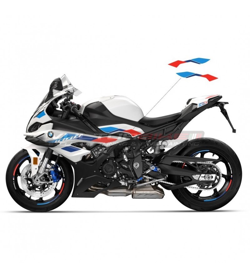 Stickers under tank side panels for BMW S1000RR motorcycles from 2023