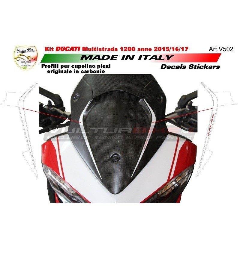 Stickers for Pikes Peak fairing - Ducati Multistrada 1200 from 2015