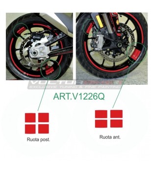 Rectangles adhésifs colorés pour roues - Ducati Multistrada V4 / 950