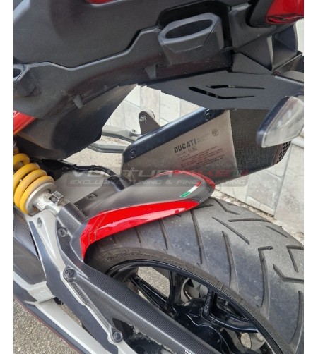 Garde-boue arrière en carbone personnalisé avec garde-chaîne - Ducati Multistrada V4 / Rallye