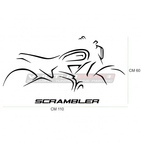 Pegatina de pared - Ducati Scrambler
