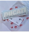 Autocollant original Ducati Monster couleur blanc noir