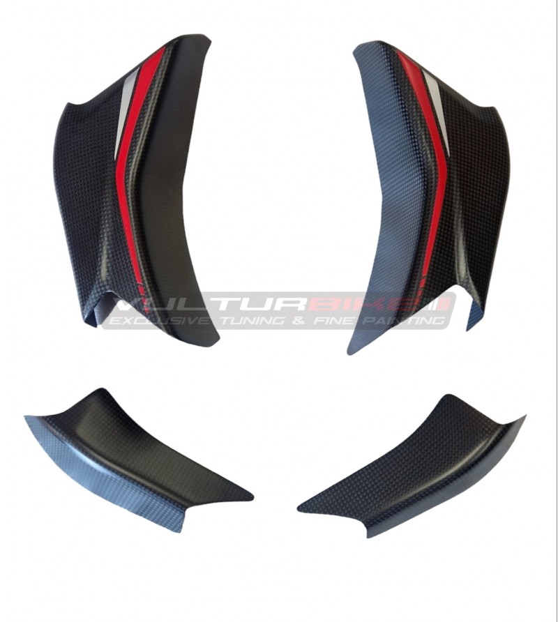 Custom design carbon cover for fins - Ducati Multistrada V4 Rally