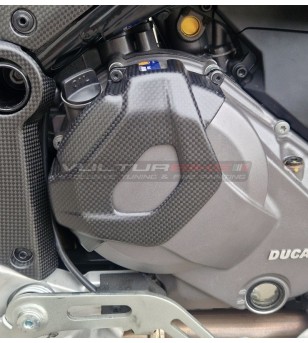 Carbon clutch crankcase protector for Ducati DesertX