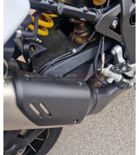 Escudo térmico del colector de escape de carbono para Ducati DesertX