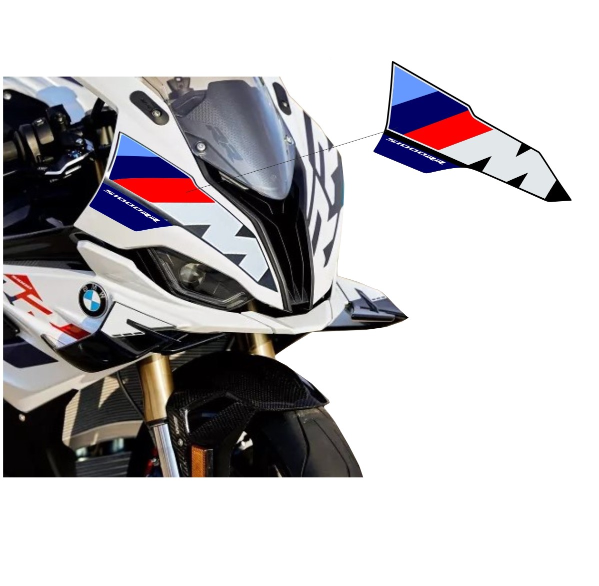クラシック Sticker for right side fairing motorcycle BMW S1000RR from 2023