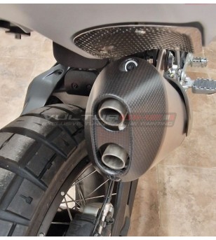 Carbon exhaust silencer cover for Ducati DesertX