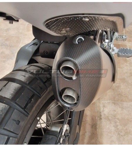 Carbon Auspuffschalldämpferabdeckung für Ducati DesertX