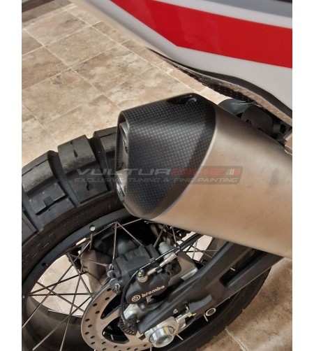 Carbon exhaust silencer cover for Ducati DesertX