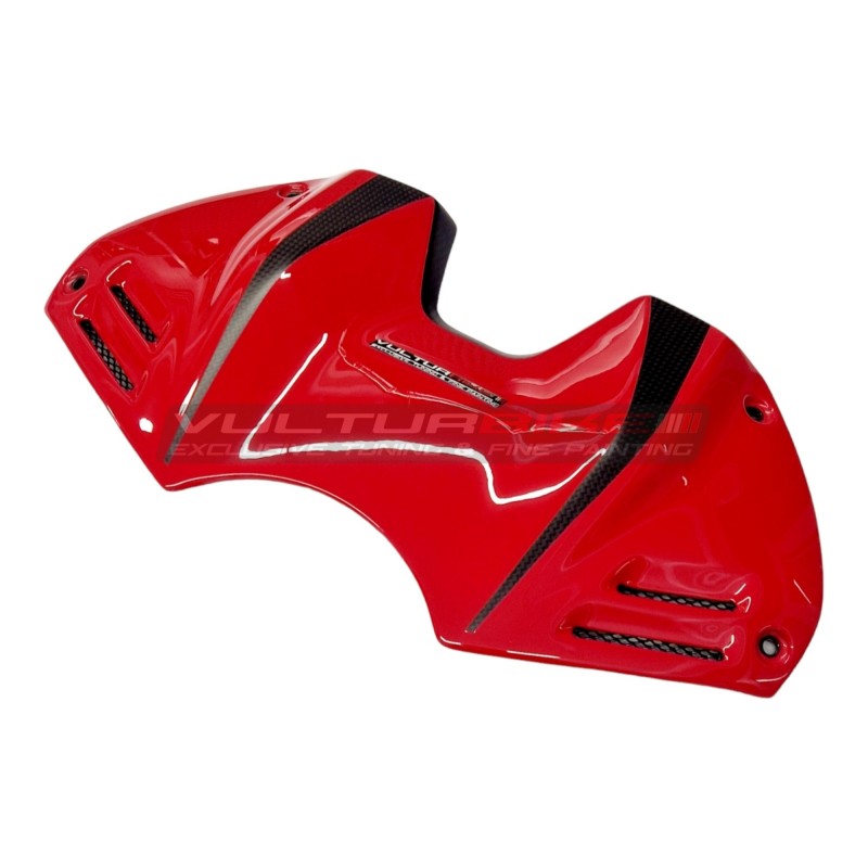 Painted carbon battery cover for Ducati Panigale V4