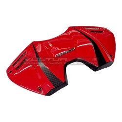 Tapa de batería de carbono pintada para Ducati Panigale V4