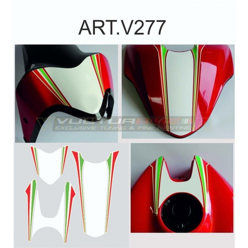 Kit completo adesivi tricolor design - Ducati Monster 821/1200/1200S