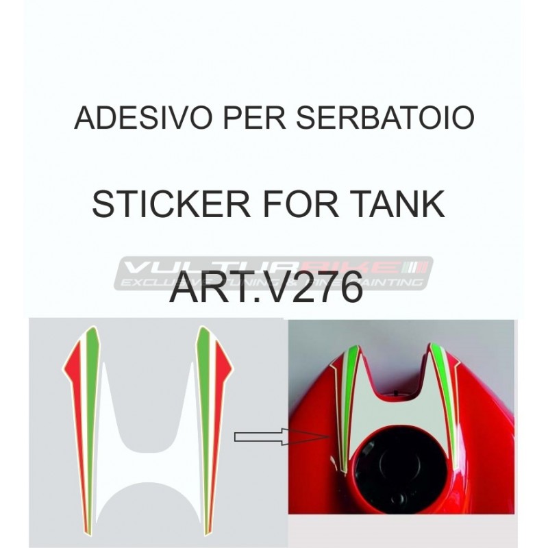 Adesivi per serbatoio tricolor design - Ducati Monster 821/1200/S